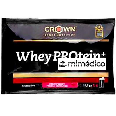 WHEY PROTEIN+, SOBRE DE 26 G FRESA CROWN SPORT NUTRITION