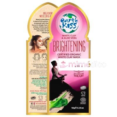 MASCARILLA ILUMINADORA CON ARCILLA BLANCA  ALOE VERA 20 ML EARTH KISS
