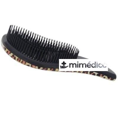 CEPILLO PARA EL PELO SIN ENREDOS NEGRO CON MARRON LEOPARDO CALA
