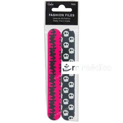 LIMA DE UNAS FASHION SKULL PINK 2 PIEZAS CALA