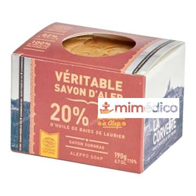 JABON PASTILLA DE ALEPO 20 ACEITE DE LAUREL 190 GR LA CORVETTE