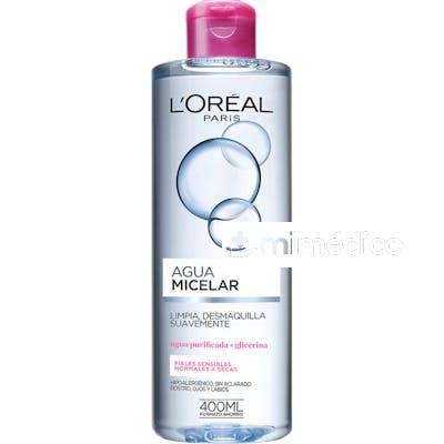 AGUA MICELAR SUAVE PIELES NORMALES A SECAS 400 ML LOREAL PARIS