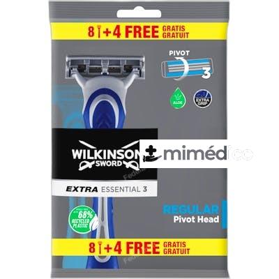 WILKINSON EXTRA 3 ESSENTIAL MAQUINAS DE AFEITAR BOLSA12 UNID WILKINSON