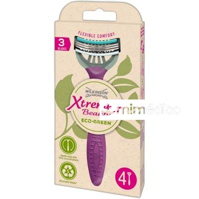 XTREME 3 MAQUINA DE AFEITAR ECO GREEN MUJER 4 UDS WILKINSON