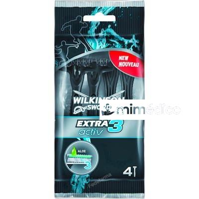 EXTRA 3 ACTIV BLACK MAQUINAS DE AFEITAR BOLSA 4 UDS WILKINSON