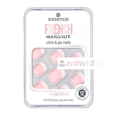 FRENCH MANICURE CLICK  GO UNAS POSTIZAS 01 CLASSIC FRENCH 12 ESSENCE