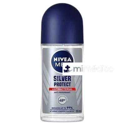 DESODORANTE ROLL ON MEN SILVER PROTECT 48H 50 ML NIVEA