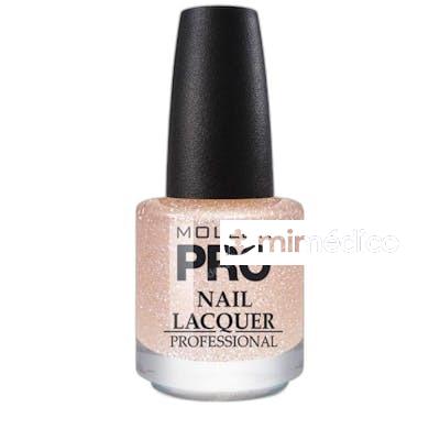 ESMALTE HARDENING NAIL LACQUER 206 PEACH SPARKLE 15 ML MOLLON PRO
