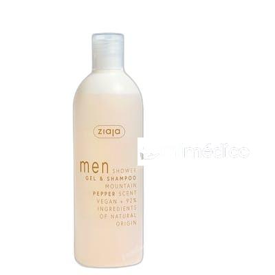 MEN GEL DE DUCHA Y CHAMPU MOUNTAIN PEPPER 400 ML ZIAJA