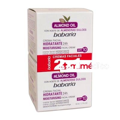 SET CREMA FACIAL HIDRATANTE DE ALMENDRAS 2 PIEZAS BABARIA