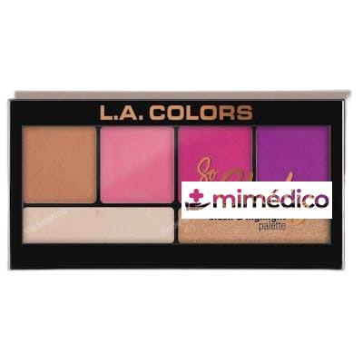 LA COLORS PALETA SO CHEEKY DE COLORETE E ILUMINADOR SWEET AN LA COLORS