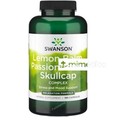 SWANSON LEMON BALM PASSIONFLOWER SKULLCAP COMPLEX 180 CAPS SWANSON