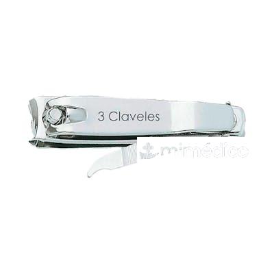 3 CLAVELES CORTA UNAS CON LIMA 6 CM 3 CLAVELES