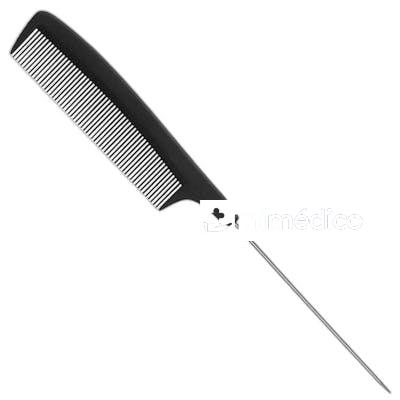 EUROSTIL PEINE CON PUA METAL PROFESIONAL DE CARBONO 223 MM EUROSTIL