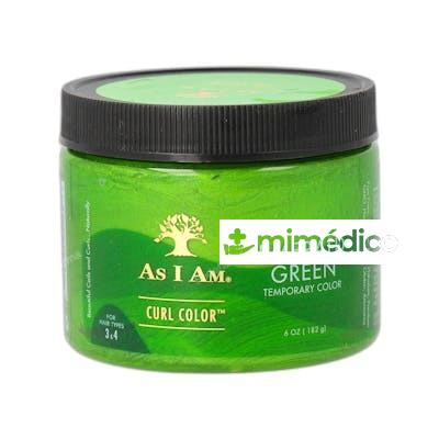 AS I AM CURL COLOR GEL DE COLOR TEMPORAL 182 GREMERALD GREEN AS I AM
