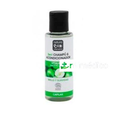 CHAMPU-ACONDICIONADOR 2 EN 1 VITALIDAD ALOE -MANZANA BIO 100 NATURABIO COSMETICS