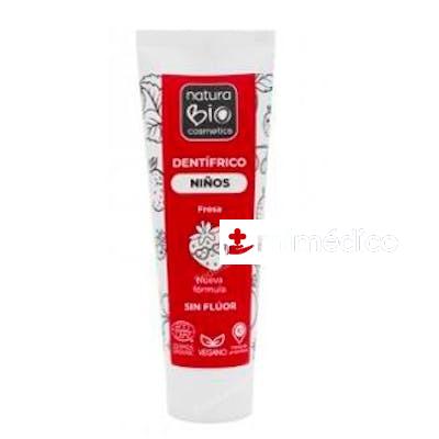 DENTIFRICO NIÑOS FRESA 75 ML NATURABIO COSMETICS