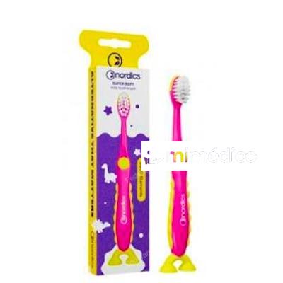 CEPILLO DENTAL NIÑOS 6.900 DINOSAURIO ROSA NORDICS ORAL CARE