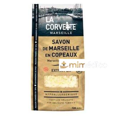 SACO JABON MARSELLA EN VIRUTAS EXTRA PURO 750 GR LA CORVETTE