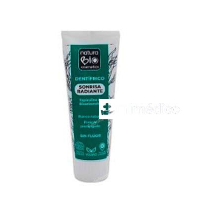 DENTIFRICO SONRISA RADIANTE ESPIRULINA-BICARBONATO 75 ML NATURABIO COSMETICS