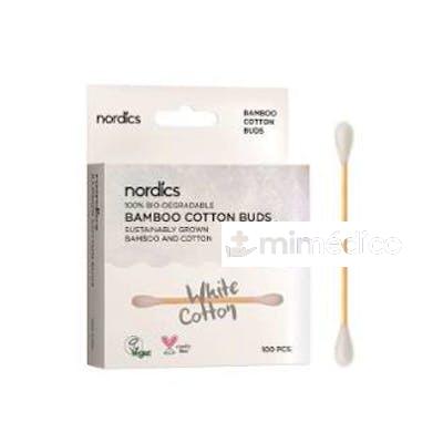 BASTONCILLOS BAMBU Y ALGODON BIO 100UDS. NORDICS ORAL CARE