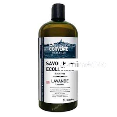 JABON LIQUIDO NEGRO LAVANDA 1L LA CORVETTE