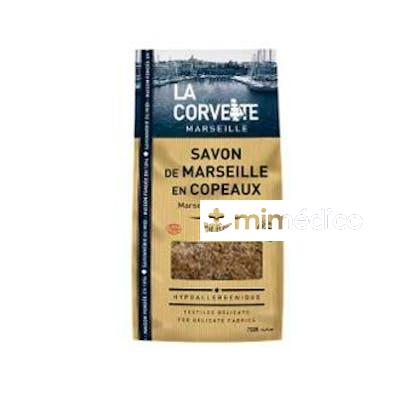 SACO JABON MARSELLA EN VIRUTAS OLIVA 750 GR LA CORVETTE