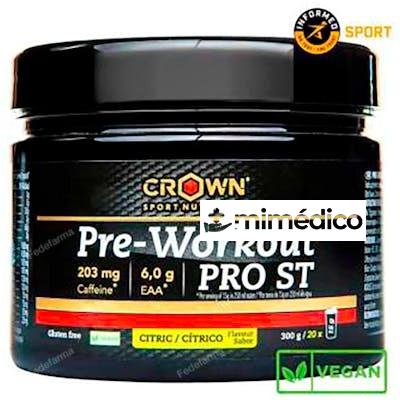 PRE WORKOUT PRO ST CITRICO 300 G (20 PORCIONES) CROWN SPORT NUTRITION