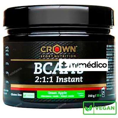 BCAAS INSTANT MANZANA VERDE 210 G (30 PORCIONES) CROWN SPORT NUTRITION
