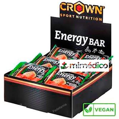 ENERGY VEGAN BAR STRAWBERRY FRESA 12 X 60 G CROWN SPORT NUTRITION