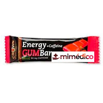ENERGY GUM BAR FRESA + CAFEINA 1 X 30 G CROWN SPORT NUTRITION