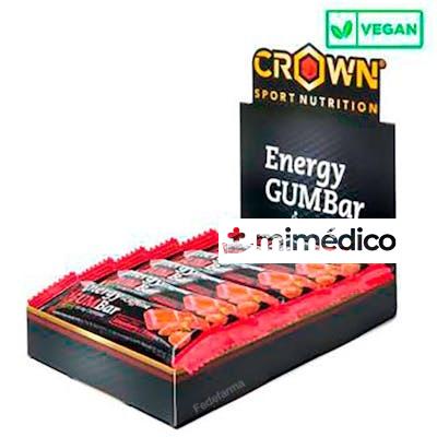 ENERGY GUM BAR FRESA + CAFEINA 12 X 30 G CROWN SPORT NUTRITION