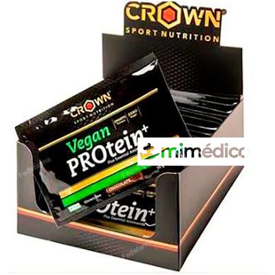 VEGAN PROTEIN+ MONODOSIS CHOC 12 X 30 G CROWN SPORT NUTRITION