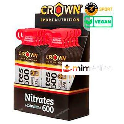 NITRATES 600 + CITRULLINE FRUTOS ROJOS 10 X 32 G CROWN SPORT NUTRITION