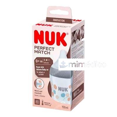 NUK BIBERON PERFECT MATCH PP SILICONA 0-6M FLUJO S ALGODON 1 NUK