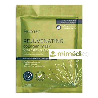 BEAUTY PRO REJUVENATING COLLAGEN SHEET MASK WITH GREEN TEA E BEAUTY PRO