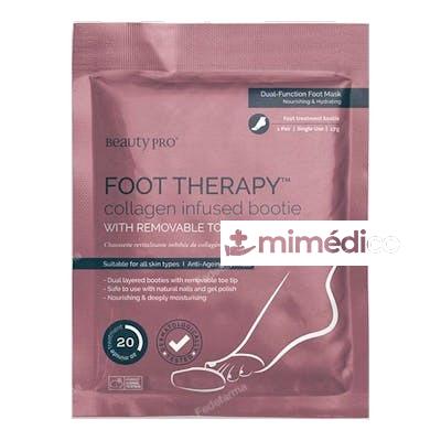 BEAUTY PRO FOOT THERAPY COLLAGEN INFUSED BOOTIE WITH REMOVAB BEAUTY PRO