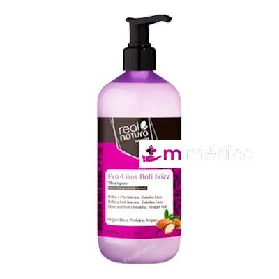 CHAMPÑ SEM SAL PRO-LISOS ANTI FRIZZ ARGAN 500ML REAL NATURA