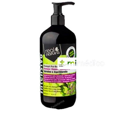 CHAMPÑ SEM SAL PRO-RESIN GLUTENATE SPIRULINA AND ALGA CHLORELLA 500ML REAL NATURA