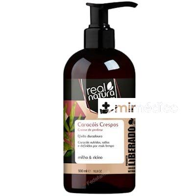 CREME DE PENTEAR CARACOIS CRESPOS LIBERADO 500ML REAL NATURA