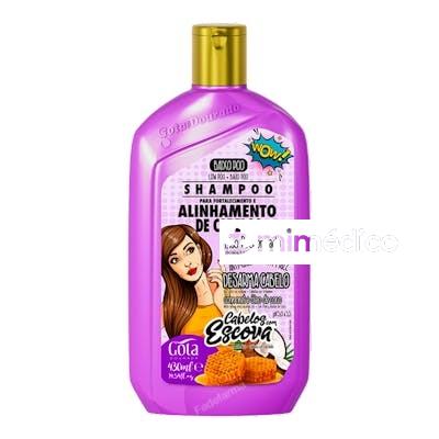 SHAMPOO FORTALECIMENTO CABELOS C/ ESCOVA 430ML GOTA DOURADA