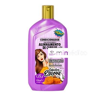 CONDICIONADOR FORTALECIMENTO CABELOS C/ ESCOVA 430ML GOTA DOURADA
