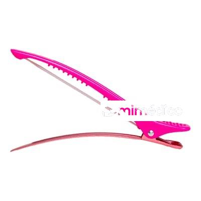PINZAS DE SILICONA ROSA PARA CABELLO, 4 UNIDADES FRAMAR