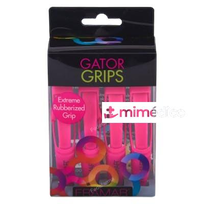 PINZAS DE GOMA PARA CABELLO 4 UNIDADES ROSA FRAMAR