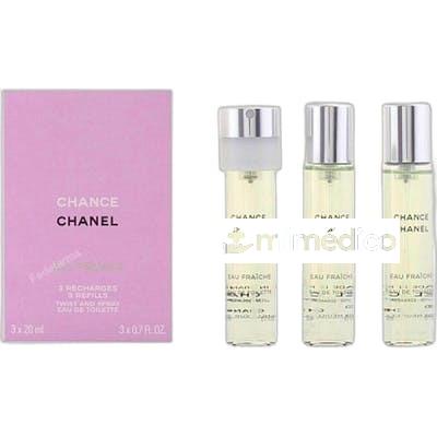 CHANCE EAU FRAICHE EAU DE TOILETTE VAPORIZADOR REFILL 3X 20 CHANEL