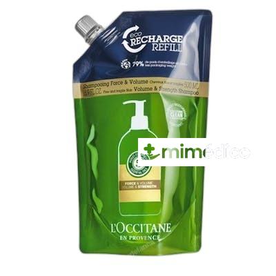 AROMACOLOGIA CHAMPU VOLUMEN Y FUERZA ECO RECARGA 500 ML NA LOCCITANE EN PROVENCE