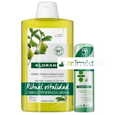 CIDRA CHAMPU 400 ML CHAMPU SECO A LA ORTIGA 50 ML NA KLORANE