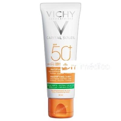 CAPITAL SOLEIL FOTOPROTECTOR MATIFICANTE 3 EN 1 SPF 50 50 ML VICHY