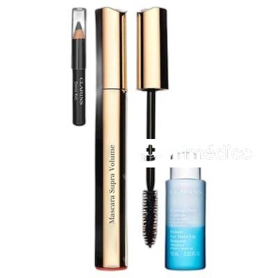 SUPRA VOLUME MASCARA DE PESTANAS NOIR 30 ML 2 PIEZAS NA CLARINS