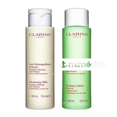 COFRE DESMAQUILLANTE LECHE 200 ML LOCION TONICA 200 ML NA CLARINS